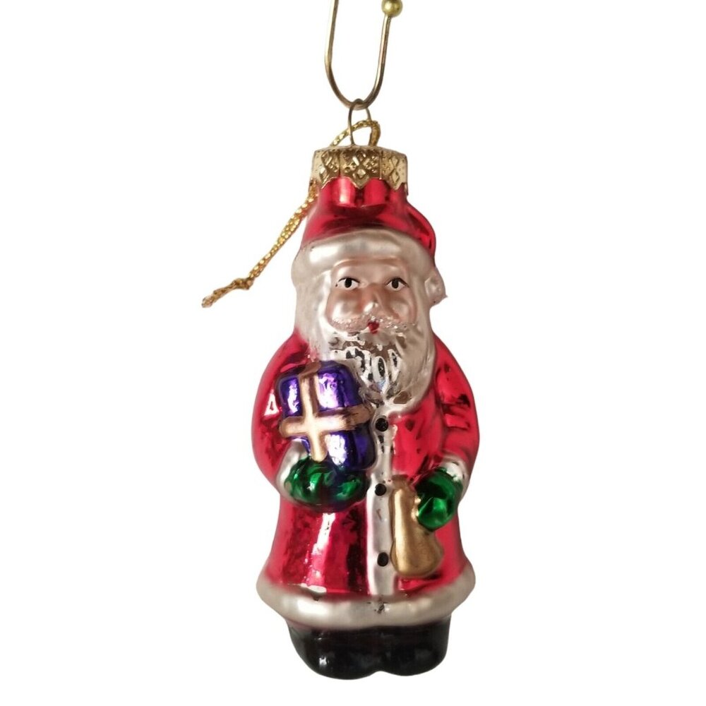 Santa Claus Christmas Ornament Hand Blown Glass Thomas Pacconi Classics 2003